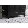 Irene 36" Wide Black 5-Drawer Single Sink Bathroom Vanity in scene