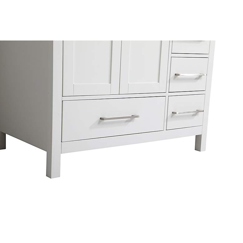 Image 5 Irene 36" Wide White Wood Single Sink Bathroom Vanity more views