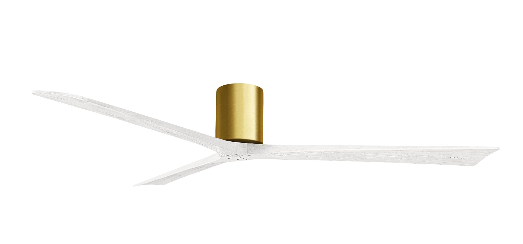 Image 2 Irene.3H 42"W 3 Blade Brushed Brass Paddle Fan w/ Matte White Blades more views