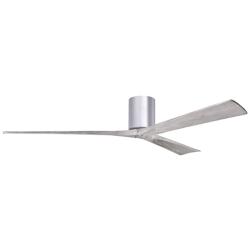 Irene.3H 42"W 3 Blade Brushed Nickel Paddle Fan w/ Barn Wood Tone Blad