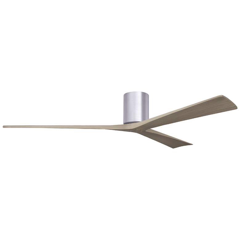 Image 1 Irene.3H 42"W 3 Blade Brushed Nickel Paddle Fan w/ Gray Ash Tone Blade