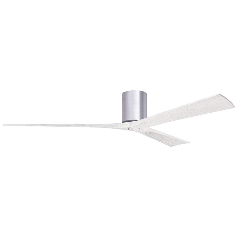 Image 1 Irene.3H 42"W 3 Blade Brushed Nickel Paddle Fan w/ Matte White Blades