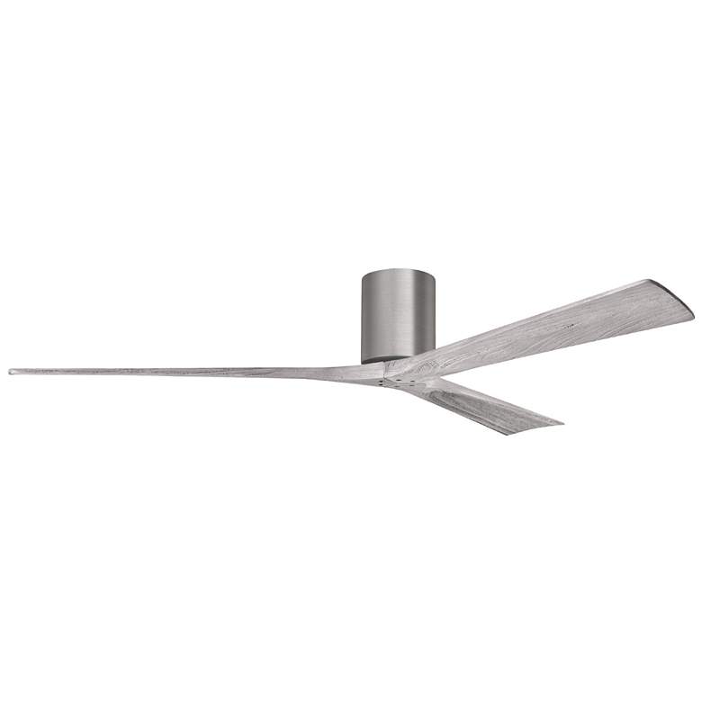 Image 1 Irene.3H 42"W 3 Blade Brushed Pewter Paddle Fan w/ Barn Wood Tone Blad