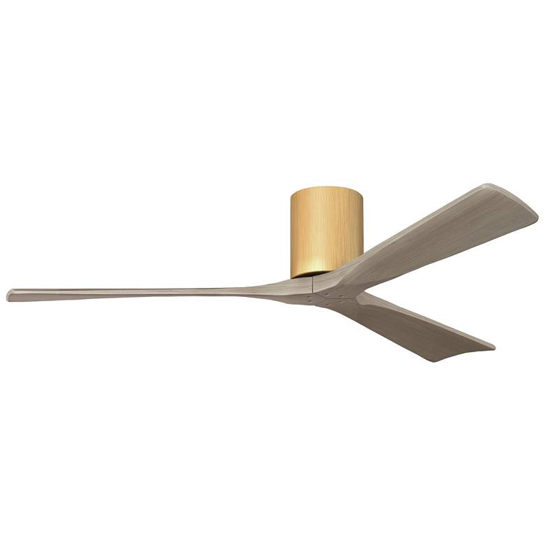 Image 1 Irene.3H 42"W 3 Blade Light Maple Paddle Fan w/ Gray Ash Tone Blades