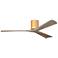 Irene.3H 42"W 3 Blade Light Maple Paddle Fan w/ Gray Ash Tone Blades
