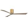 2_Irene.3H 42"W 3 Blade Light Maple Paddle Fan w/ Gray Ash Tone Blades more views