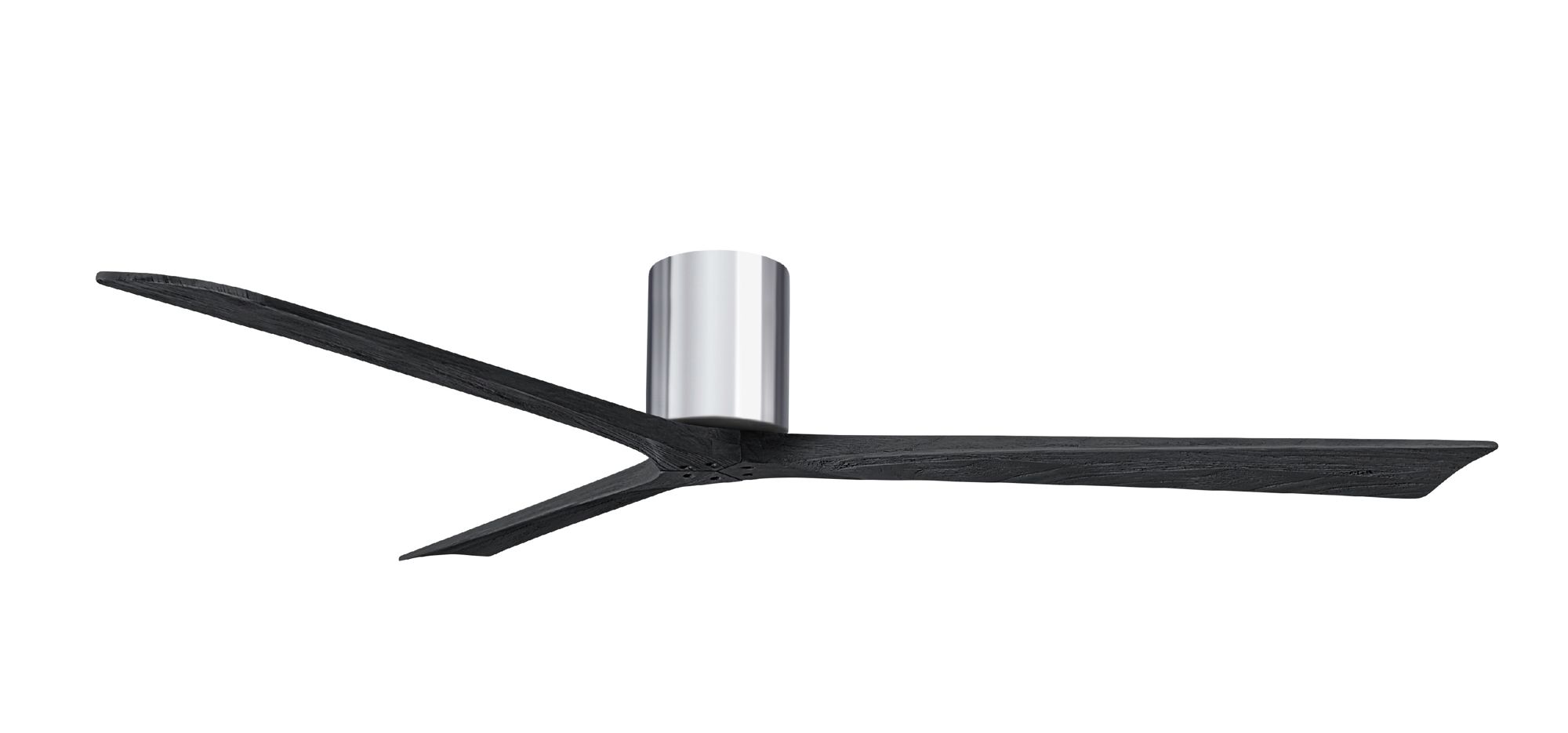 Image 2 Irene.3H 42"W 3 Blade Polished Chrome Paddle Fan w/ Matte Black Blades more views