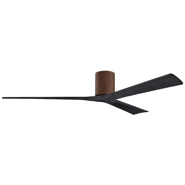 Image 1 Irene.3H 42"W 3 Blade Walnut Paddle Fan w/ Matte Black Blades