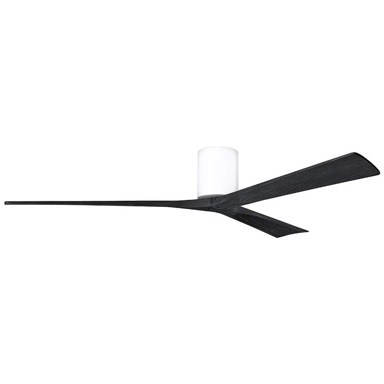 Image 1 Irene.3H 48"W 3 Blade Gloss White Paddle Fan w/ Matte Black Blades