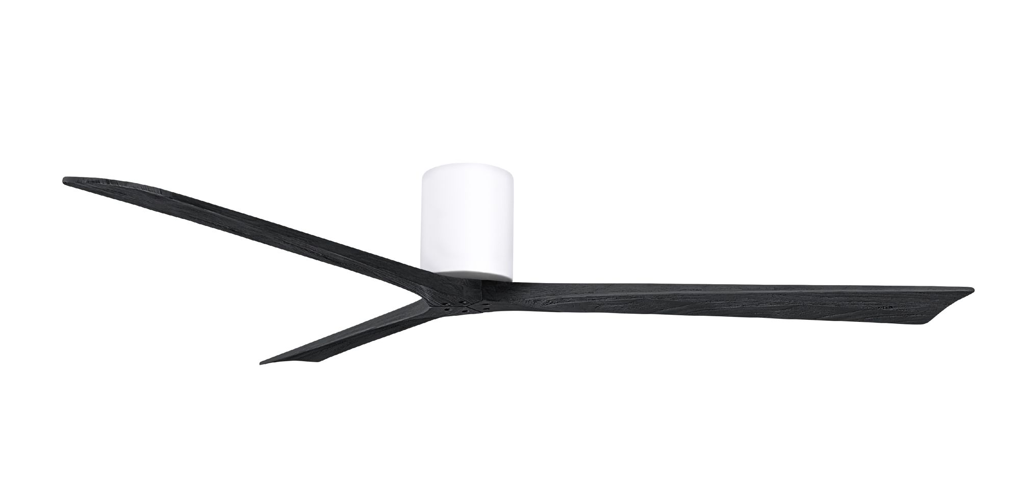 Image 2 Irene.3H 48"W 3 Blade Gloss White Paddle Fan w/ Matte Black Blades more views