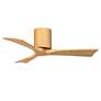 2_Irene.3H 48"W 3 Blade Light Maple Paddle Fan w/ Light Maple Blades more views