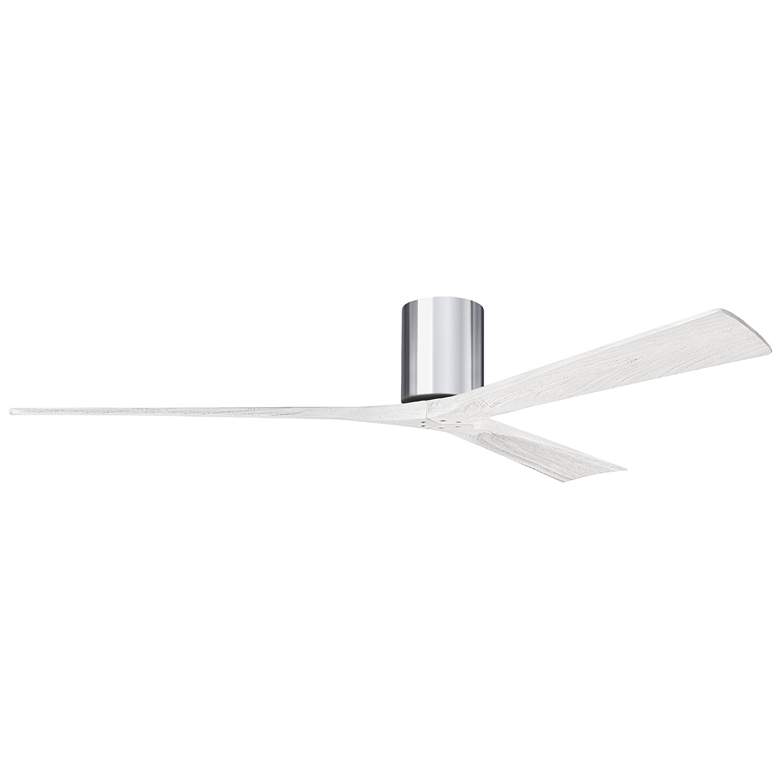 Image 1 Irene.3H 48"W 3 Blade Polished Chrome Paddle Fan w/ Matte White Blades