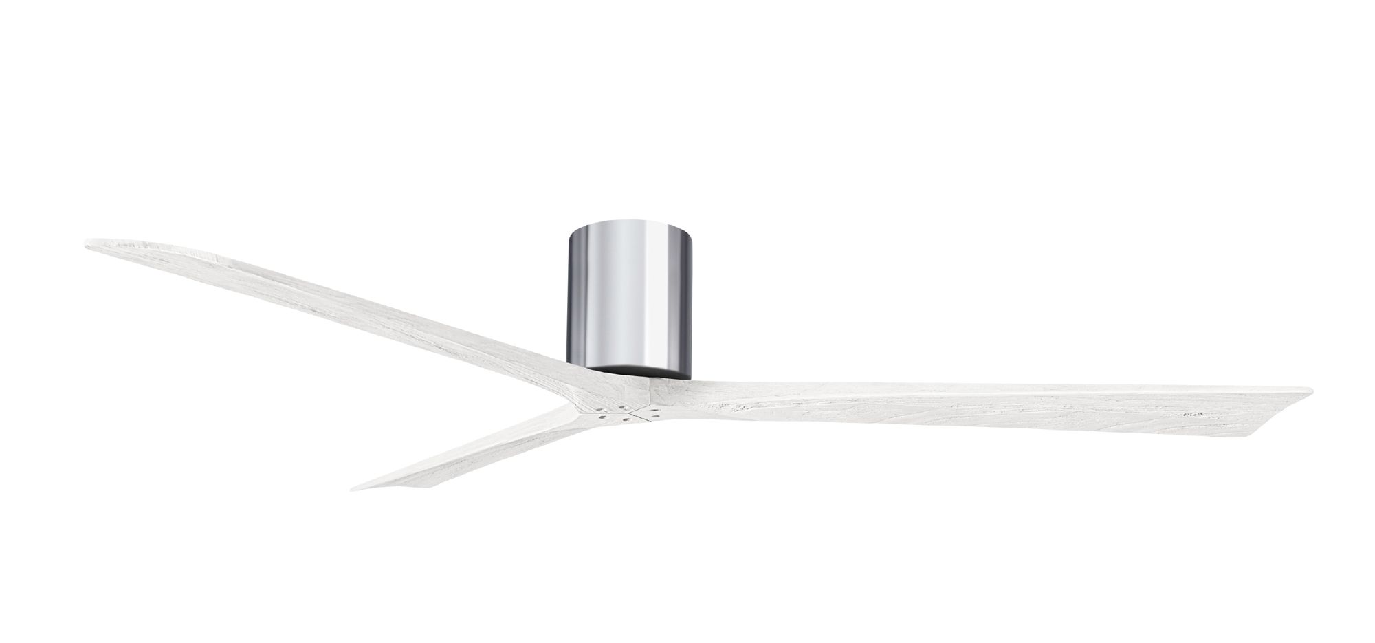 Image 2 Irene.3H 48"W 3 Blade Polished Chrome Paddle Fan w/ Matte White Blades more views