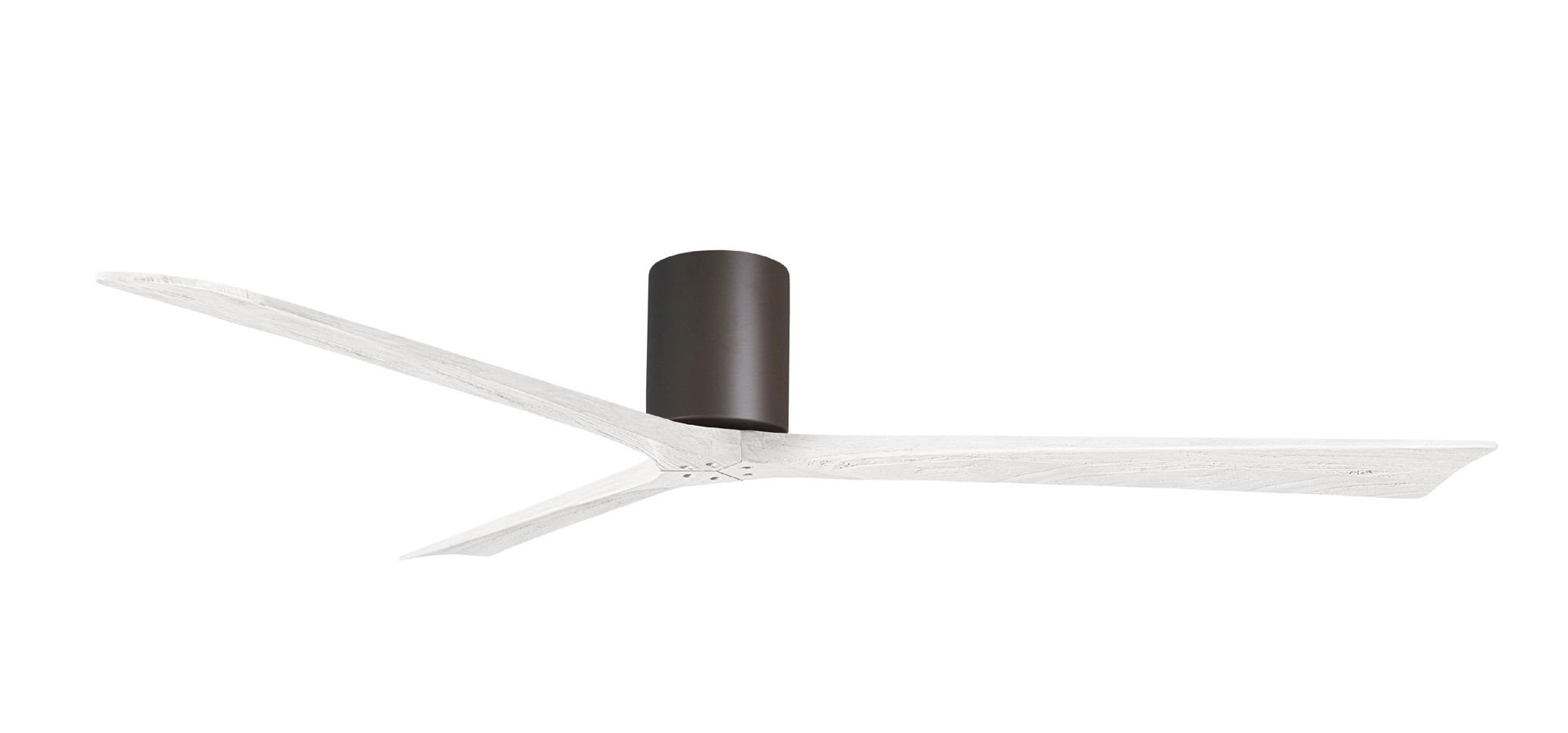 Image 2 Irene.3H 48"W 3 Blade Textured Bronze Paddle Fan w/ Matte White Blades more views