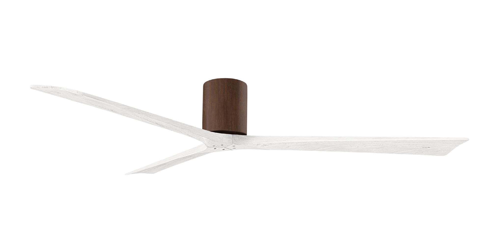 Image 2 Irene.3H 48"W 3 Blade Walnut Paddle Fan w/ Matte White Blades more views