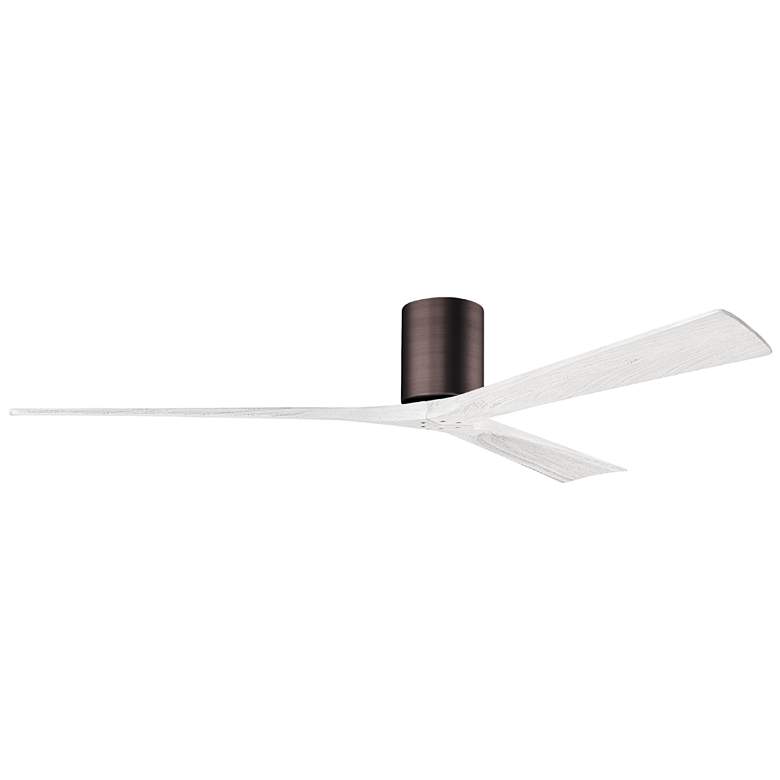 Image 1 Irene.3H 52"W 3 Blade Brushed Bronze Paddle Fan w/ Matte White Blades