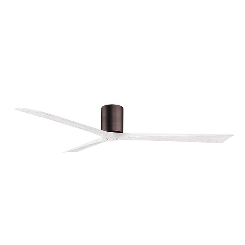 Image 2 Irene.3H 52"W 3 Blade Brushed Bronze Paddle Fan w/ Matte White Blades more views