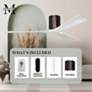 Irene.3H 52"W 3 Blade Brushed Bronze Paddle Fan w/ Matte White Blades