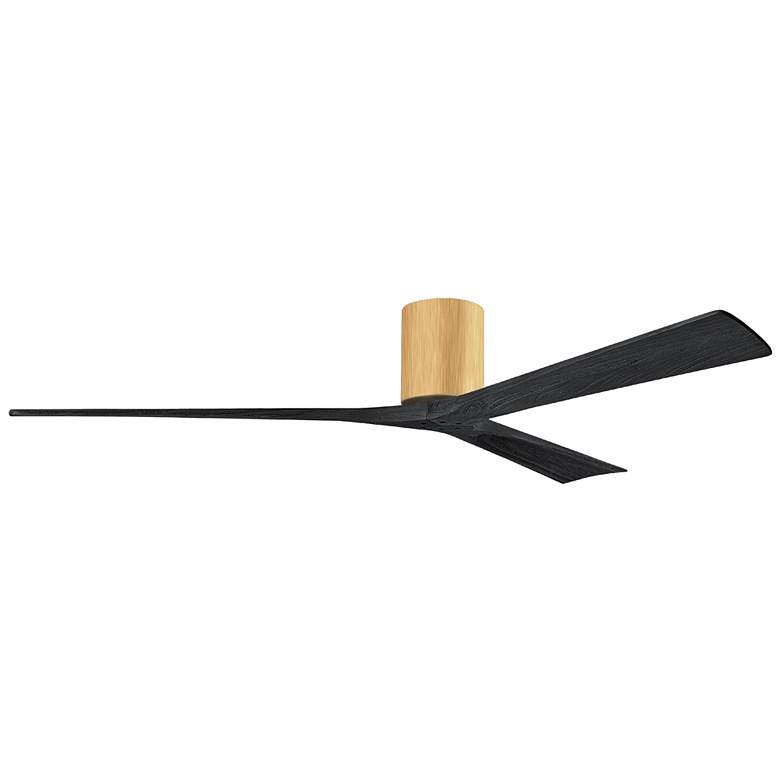 Image 1 Irene.3H 52"W 3 Blade Light Maple Paddle Fan w/ Matte Black Blades
