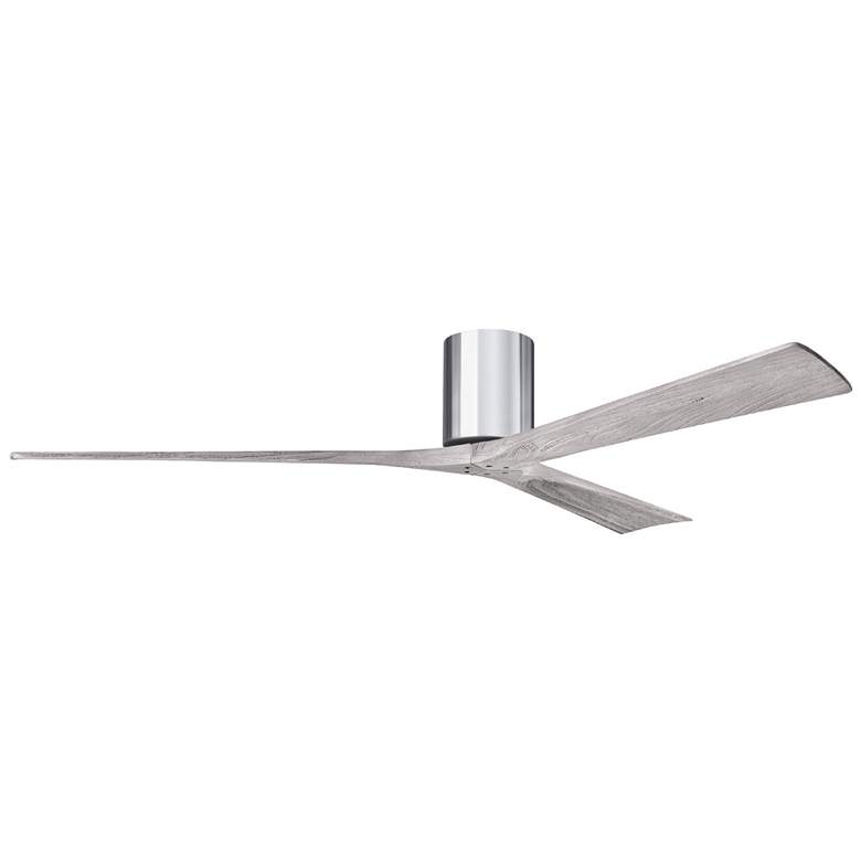 Image 1 Irene.3H 52"W 3 Blade Polished Chrome Paddle Fan w/ Barn Wood Tone Bla