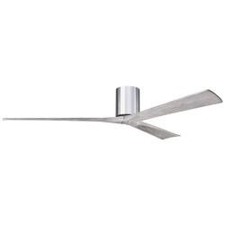 Irene.3H 52"W 3 Blade Polished Chrome Paddle Fan w/ Barn Wood Tone Bla