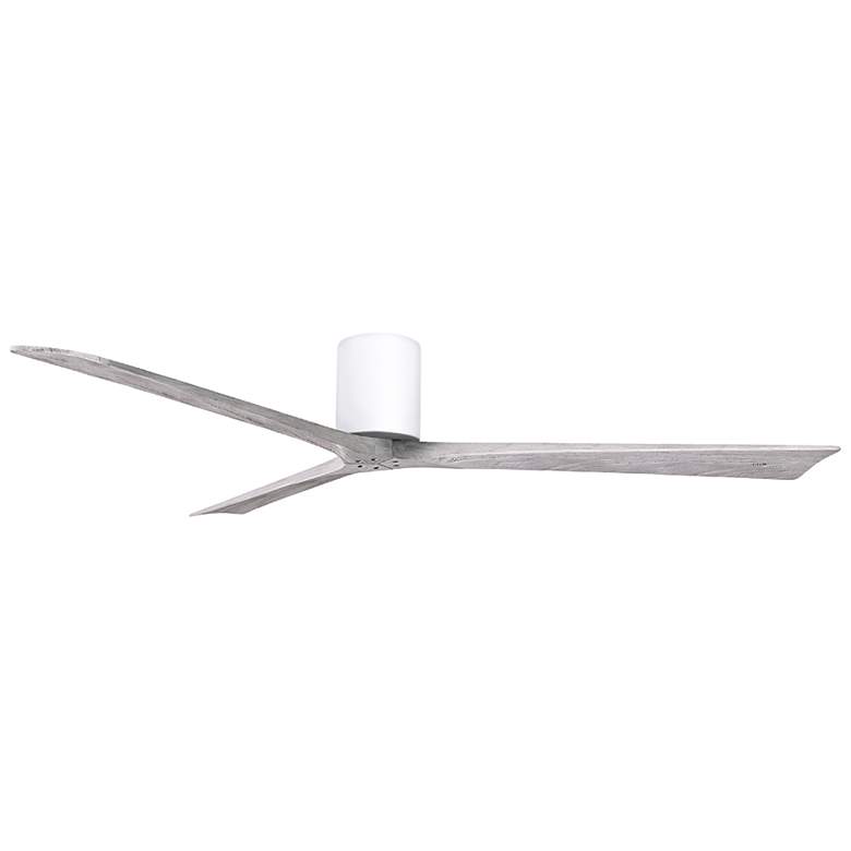 Image 2 Irene.3H 60"W 3 Blade Gloss White Paddle Fan w/ Barn Wood Tone Blades more views