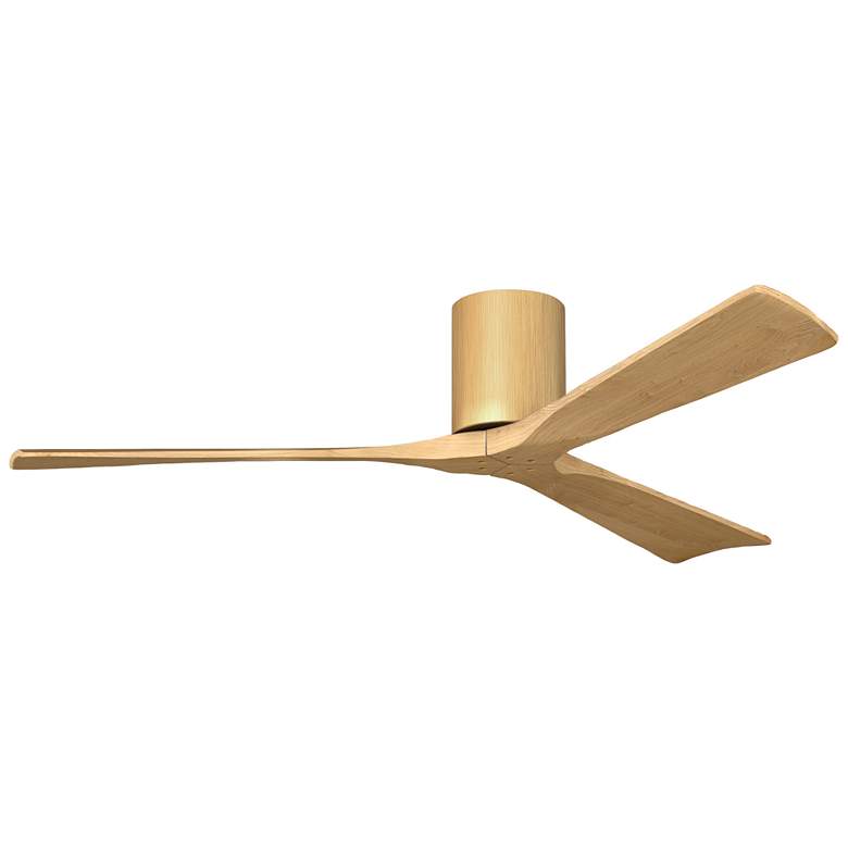 Image 1 Irene.3H 60"W 3 Blade Light Maple Paddle Fan w/ Light Maple Blades