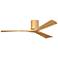 Irene.3H 60"W 3 Blade Light Maple Paddle Fan w/ Light Maple Blades