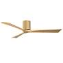 2_Irene.3H 60"W 3 Blade Light Maple Paddle Fan w/ Light Maple Blades more views