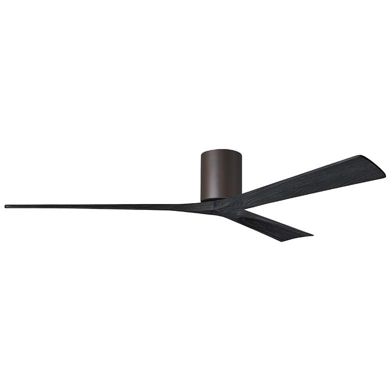 Image 1 Irene.3H 64"W 3 Blade Textured Bronze Paddle Fan w/ Matte Black Blades