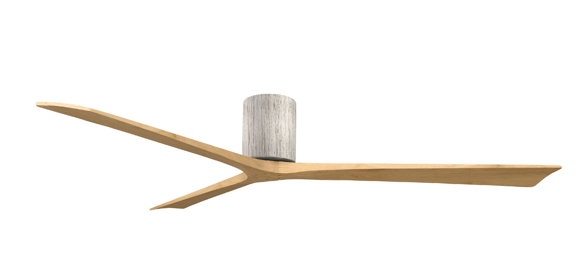 Image 2 Irene.3H 72"W 3 Blade Barn Wood Paddle Fan w/ Light Maple Blades more views