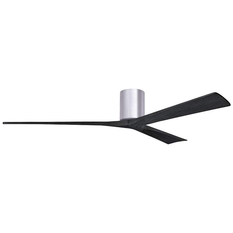 Image 1 Irene.3H 72"W 3 Blade Brushed Nickel Paddle Fan w/ Matte Black Blades