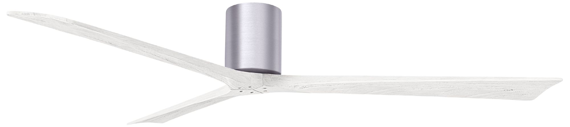 Image 2 Irene.3H 72"W 3 Blade Brushed Nickel Paddle Fan w/ Matte White Blades more views