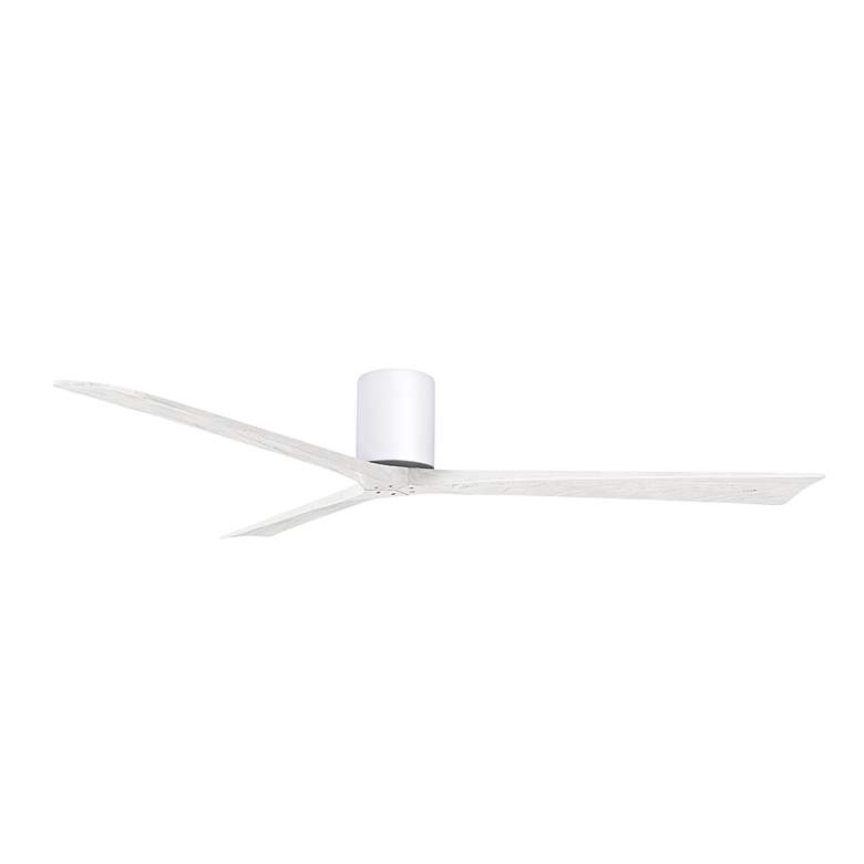 Image 2 Irene.3H 72"W 3 Blade Gloss White Paddle Fan w/ Matte White Blades more views