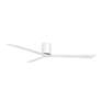 2_Irene.3H 72"W 3 Blade Gloss White Paddle Fan w/ Matte White Blades more views