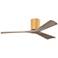 Irene.3H 72"W 3 Blade Light Maple Paddle Fan w/ Gray Ash Tone Blades