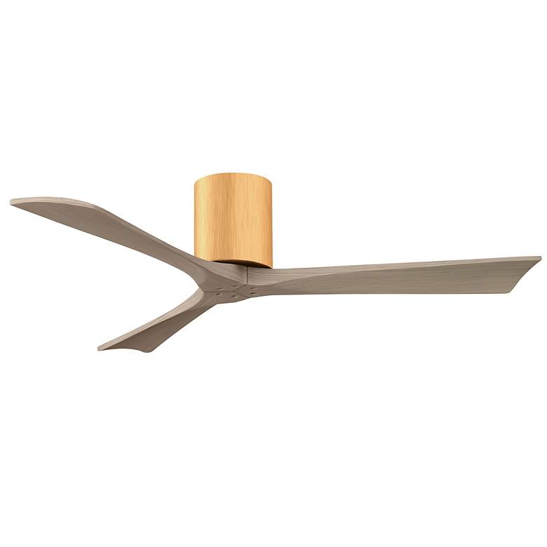 Image 2 Irene.3H 72"W 3 Blade Light Maple Paddle Fan w/ Gray Ash Tone Blades more views