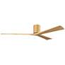 1_Irene.3H 72"W 3 Blade Light Maple Paddle Fan w/ Light Maple Blades