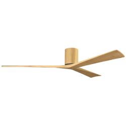 Irene.3H 72"W 3 Blade Light Maple Paddle Fan w/ Light Maple Blades
