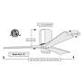 6_Irene.3H 72"W 3 Blade Light Maple Paddle Fan w/ Light Maple Blades more views