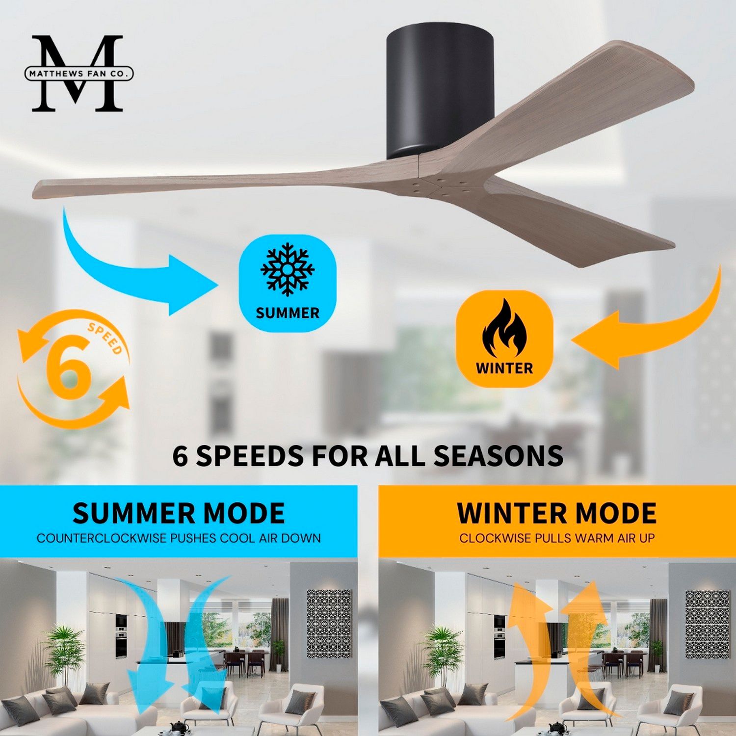 Irene.3H 72"W 3 Blade Matte Black Paddle Fan w/ Gray Ash Tone Blades
