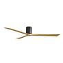 2_Irene.3H 72"W 3 Blade Matte Black Paddle Fan w/ Light Maple Blades more views