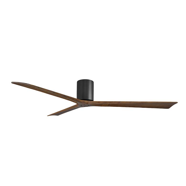 Image 2 Irene.3H 72"W 3 Blade Matte Black Paddle Fan w/ Walnut Tone Blades more views