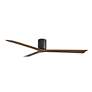 2_Irene.3H 72"W 3 Blade Matte Black Paddle Fan w/ Walnut Tone Blades more views
