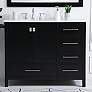 1_Irene 42" Wide Black 5-Drawer Single Sink Bathroom Vanity