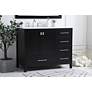 4_Irene 42" Wide Black 5-Drawer Single Sink Bathroom Vanity more views