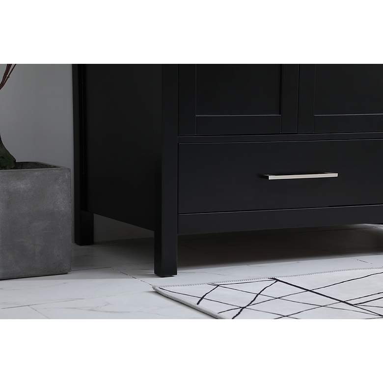 Image 7 Irene 42" Wide Black 5-Drawer Single Sink Bathroom Vanity more views