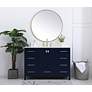4_Irene 48" Wide Blue 9-Drawer Single Sink Bathroom Vanity more views