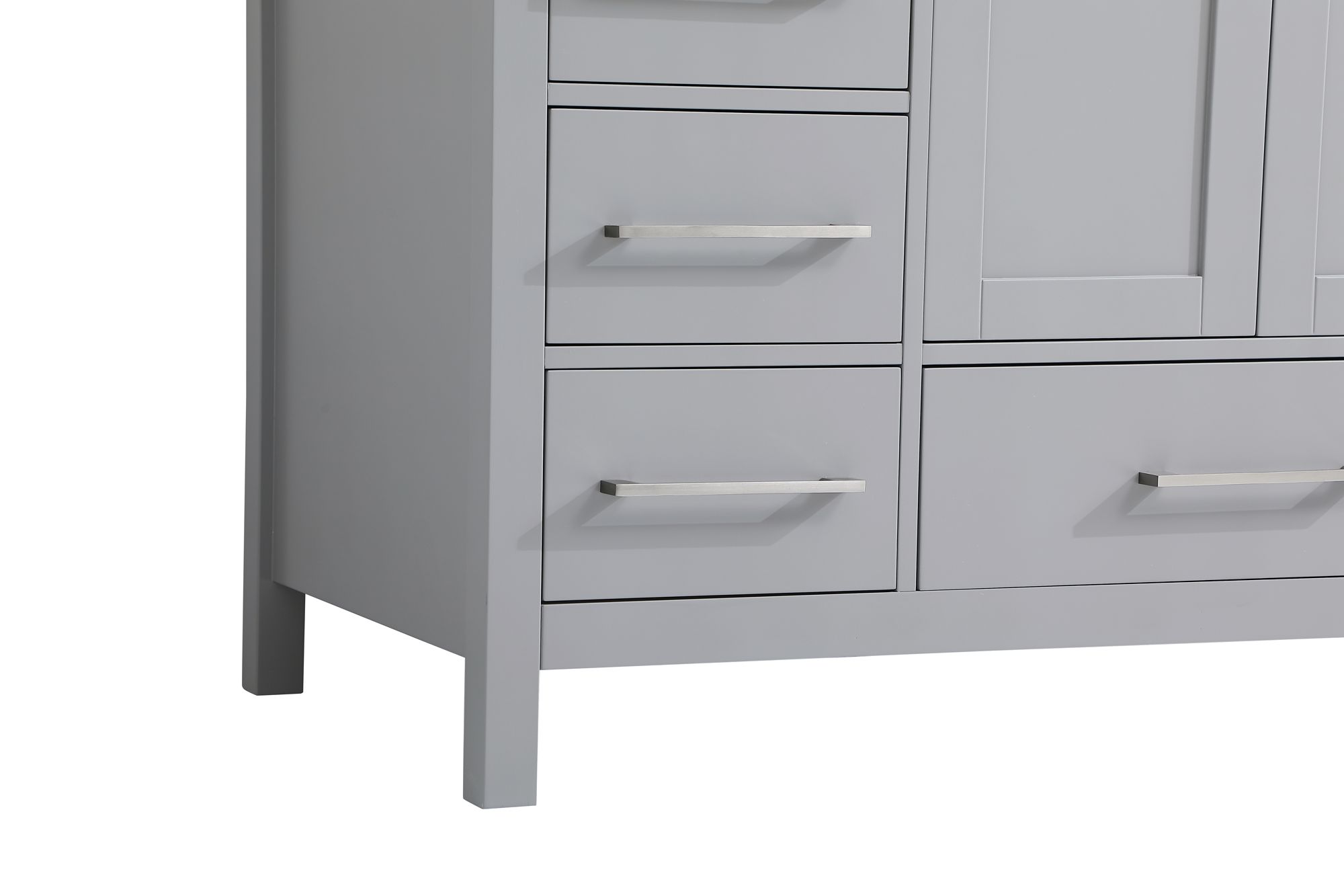 Image 7 Irene 48" Wide Gray 9-Drawer Single Sink Bathroom Vanity more views
