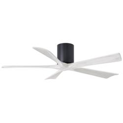 Irene-5H - 52&quot; Five Blade Ceiling Fan - Black Finish - White Blades